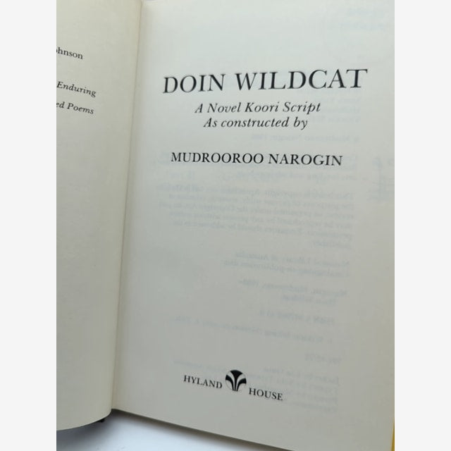 Doin Wildcat: A Novel Koori Script by Mudrooroo Narogin, Indigenous Literature by Mudrooroo Narogin — photo 2
