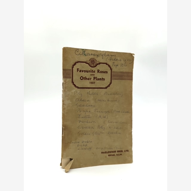 Favourite Roses And Other Plants by Hazelwood Bros (1937) by Hazelwood Bros book cover