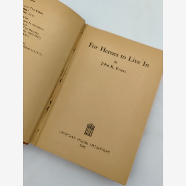 For Heroes To Live In by John K Ewers (Hardcover, 1948) by John K Ewers — photo 5