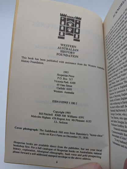 Frowning Fortunes: The story of Thomas Bannister and the Williams River District by J L Burton Jackson — photo 2