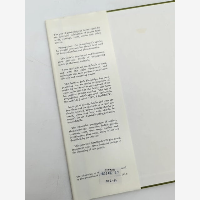 How To Propagate Plants by Jack Plumridge (Hardcover, 1976) Botany — photo 2