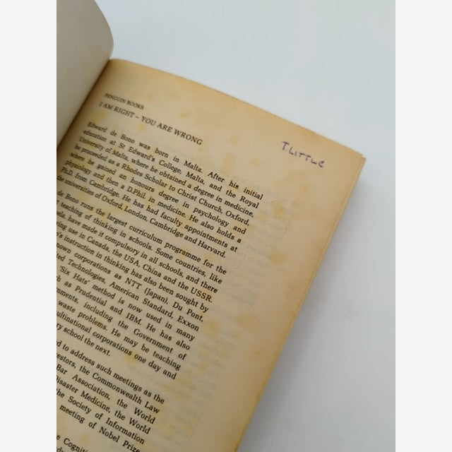 I Am Right You Are Wrong by Edward De Bono (Paperback 1992) Logic Self Help Book by Edward De Bono — photo 4