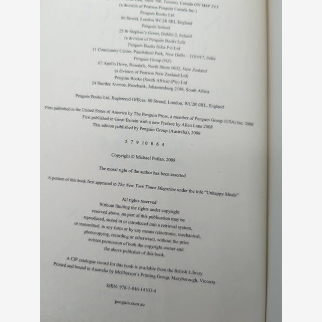 In Defence Of Food: The Myth Of Nutrition And The Pleasures Of Eating, Michael P — photo 5