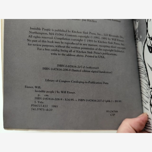 Invisible People by Will Eisner (Paperback, 1993) by Will Eisner — photo 3