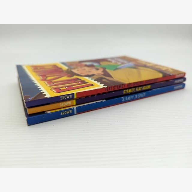Jeff Brown 3x Bundle Flat Stanley; Stanley, Flat Again!; Stanley in Space by Jeff Brown — photo 4