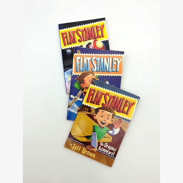 Jeff Brown 3x Bundle Flat Stanley; Stanley, Flat Again!; Stanley in Space by Jeff Brown book cover