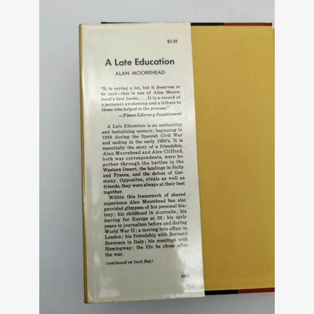 Late Education by Alan Moorehead (Hardcover, 1970) by Alan Moorehead — photo 3