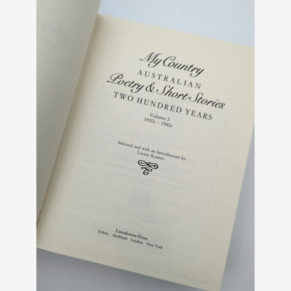Leonie Kramer My Country Australian Poetry & Short Stories Two Hundred Years by Leonie Kramer — photo 3