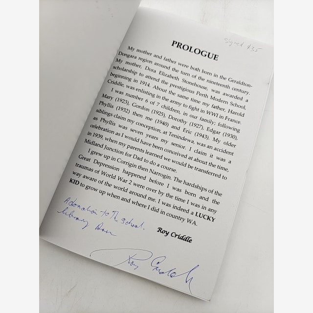 Lucky Kid by Roy Criddle (Paperback, 2016)Signed by Roy Criddle — photo 2