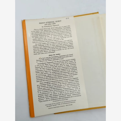 Man's Eternal Quest by Paramahansa Yogananda (Hardcover, 1975) 1st Edition by Paramahansa Yogananda — photo 4