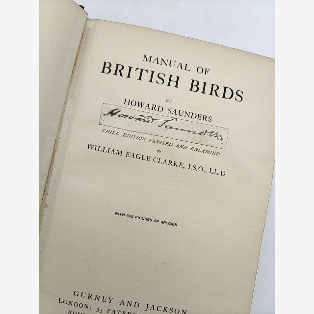 Manual of British Birds by Howard Saunders, 1927 Signed, Important Copy — photo 3