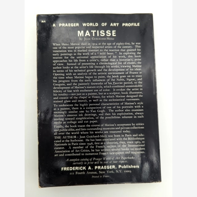 Matisse by Jean Guichard Meili (Paperback, 1967) 1st Edition Art History by Jean Guichard Meili — photo 6