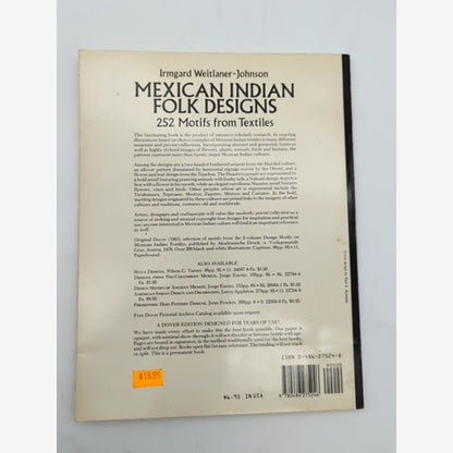 Mexican Indian Folk Designs: 252 Motifs From Textiles (dover Pictorial Archive), by Irmgard Weitlaner-Johnson — photo 5