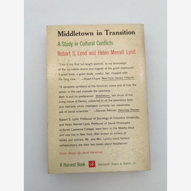 Middletown In Transition by Helen Merrell Lynd Robert S Lynd (Paperback, 1937) by Helen Merrell Lynd Robert S Lynd — photo 6