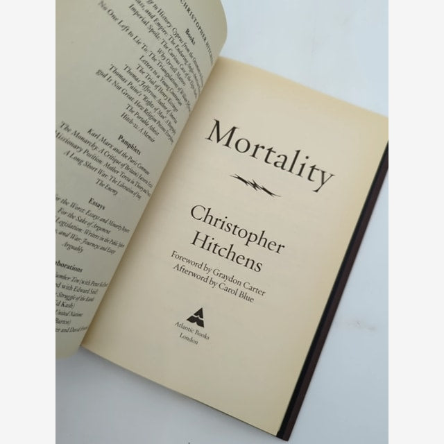 Mortality by Christopher Hitchens (Hardcover, 2012) 1st Edition Memoir by Christopher Hitchens — photo 4