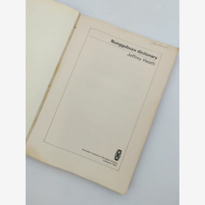 Nunggubuyu Dictionary by Jeffrey Heath, Aboriginal Language, Anthropology — photo 4