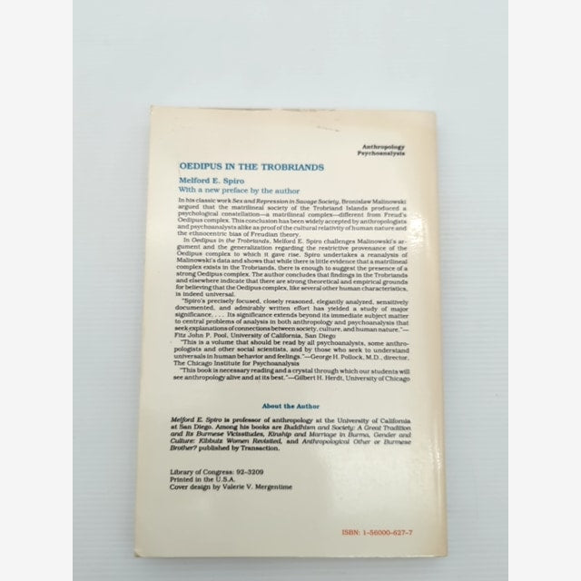 Oedipus In The Trobriands by Melford E. Spiro, 1993 Psychoanalysis Anthropology by Melford E. Spiro — photo 5