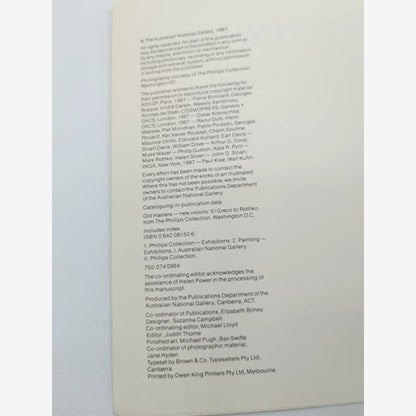 Old Masters, New Visions El Greco To Rothko From The Phillips Collection, Washin by Australian National Gallery — photo 4