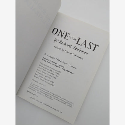 One Of The Last by Howard Hewson & Richard Taubman (Paperback, 2009) by "Howard Hewson Richard Taubman" — photo 8