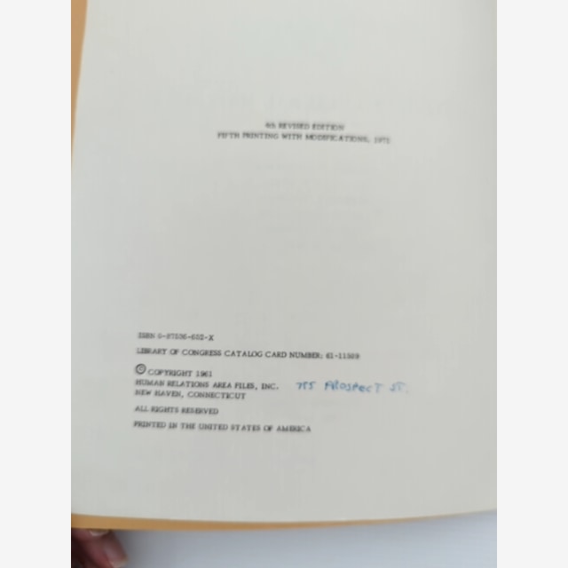 Outline Of Cultural Materials by George P. Murdock (Softcover, Wraps, 1971) by George P. Murdock — photo 2