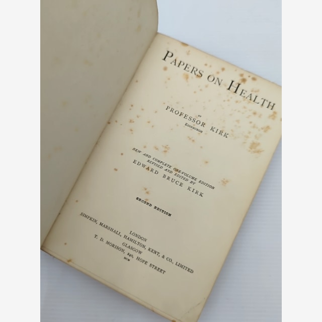 Papers On Health by Professor Kirk (Hardcover) by Professor Kirk — photo 5