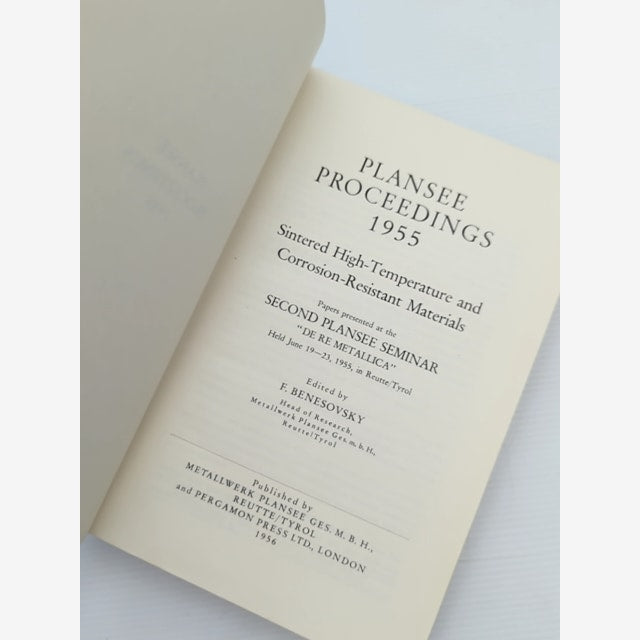 Plansee Proceedings 1955 by F Benesovsky (Hardcover, 1956) by F Benesovsky — photo 3