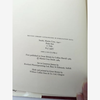 Polar Star by Martin Cruz Smith (Hardcover, 1989) 1st Edition by Martin Cruz Smith — photo 5