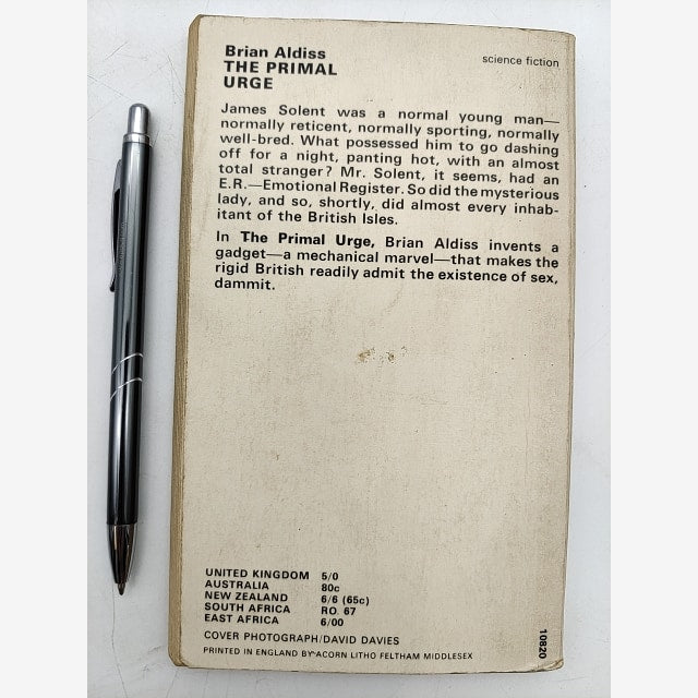 Primal Urge by Brian W. Aldiss (Paperback, 1967) Science Fiction novel by Brian W. Aldiss — photo 4