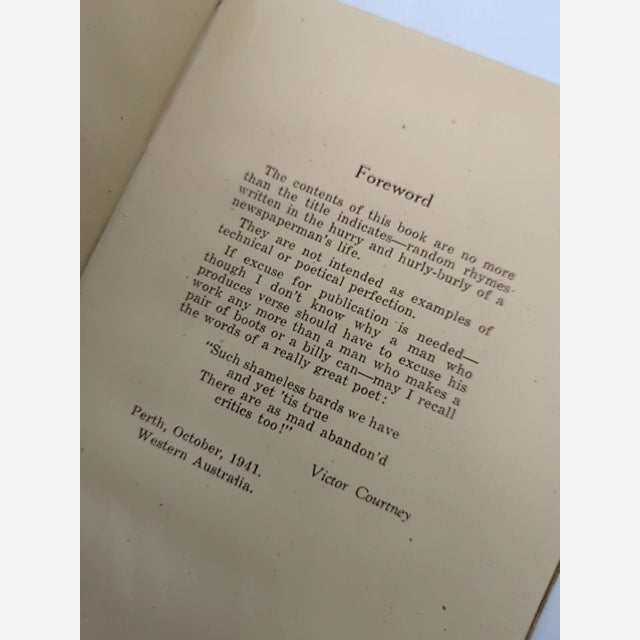 Random Rhymes by Victor Courtney (Hardcover, 1941) by Victor Courtney — photo 3