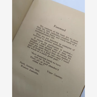 Random Rhymes by Victor Courtney (Hardcover, 1941) by Victor Courtney — photo 3