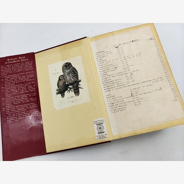 Roberts Birds Of Southern Africa by Austin Roberts, 891 Species! SIGNED — photo 4