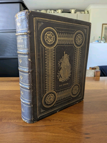 The Life of Jesus Christ, Leather Bound, Library Binding 1871, Rare Christianity by Rev. John Fleetwood