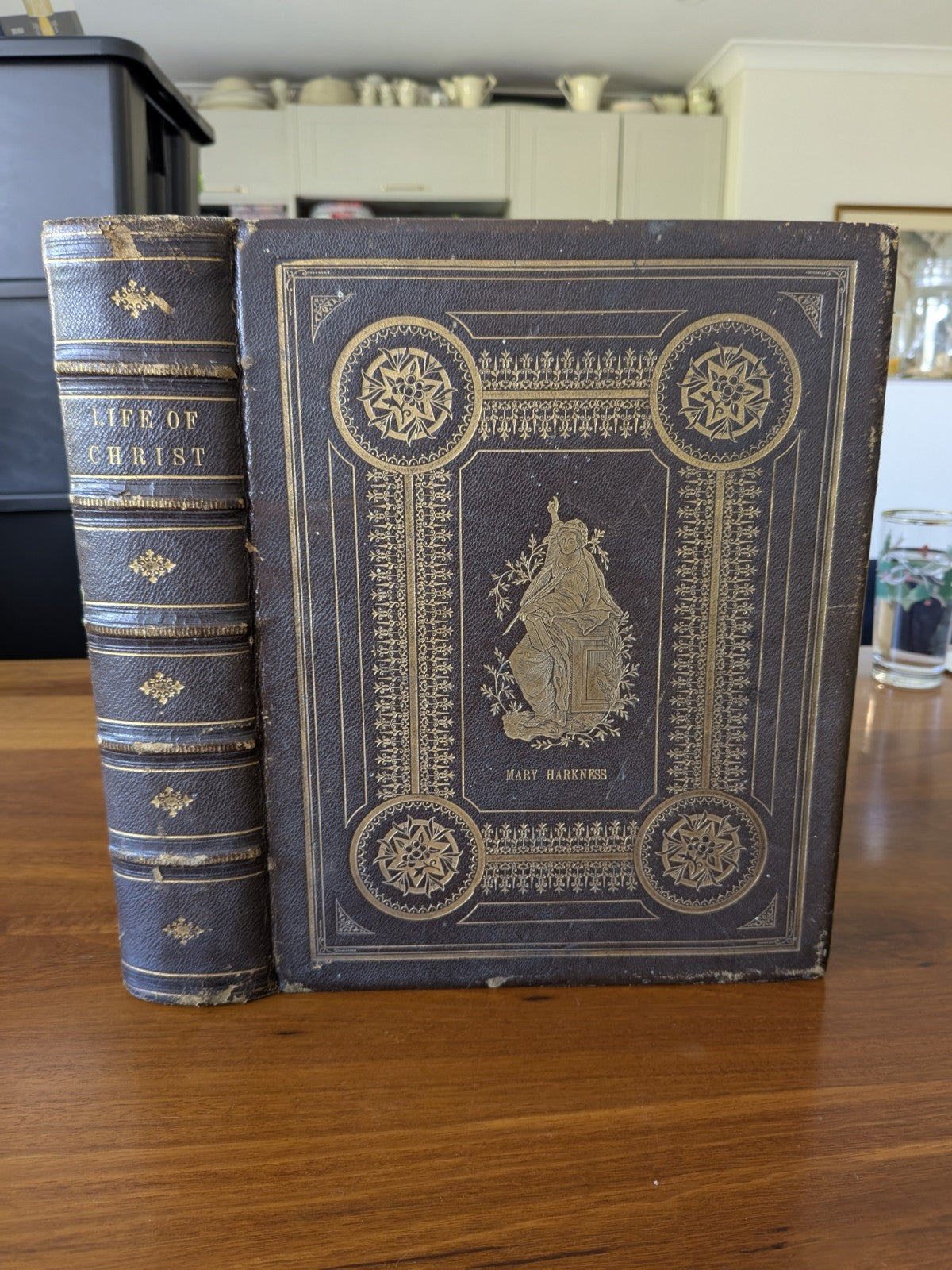 The Life of Jesus Christ, Leather Bound, Library Binding 1871, Rare Christianity by Rev. John Fleetwood