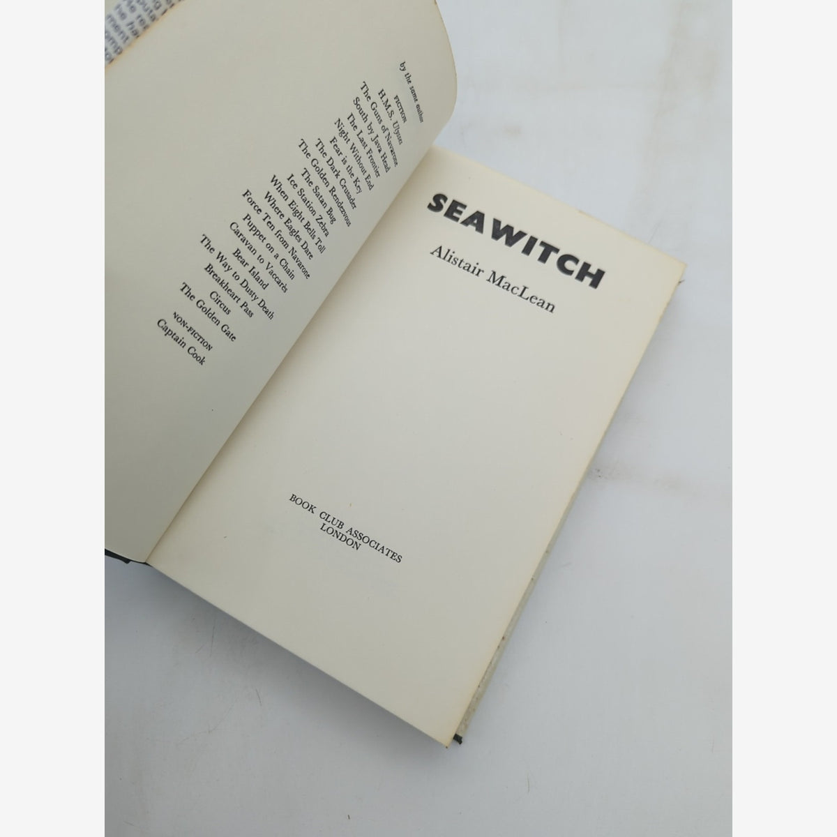 Seawitch by Alistair MacLean (Hardcover, 1977) Book Nook 1st Edition by Alistair MacLean — photo 6