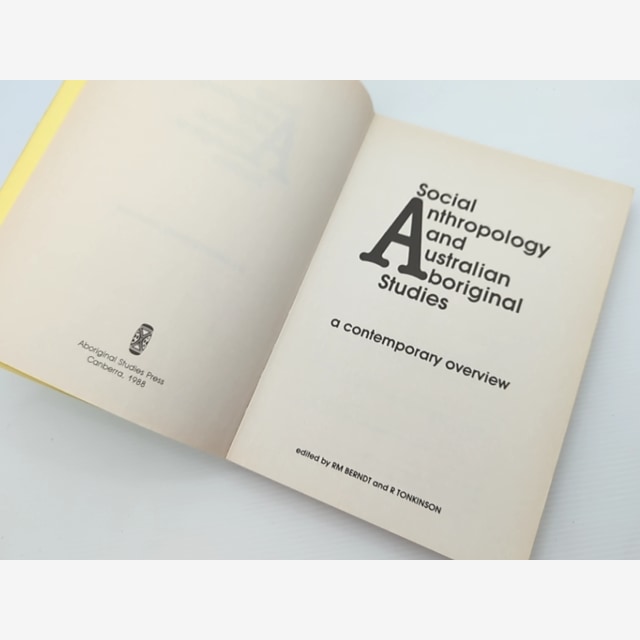 Social Anthropology And Australian Aboriginal Studies Contemporary Overview, Ro by "Robert Tonkinson Ronald Murray Berndt" — photo 3