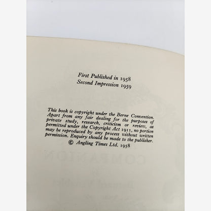 The Angler's Companion by Bernard Venables (Hardcover, 1959) Natural History by Bernard Venables — photo 5