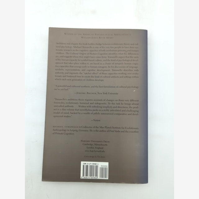 The Cultural Origins of Human Cognition, Michael Tomasello Anthropology Studies by Michael Tomasello — photo 6