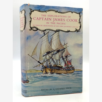The Explorations of Captain James Cook in the Pacific 1968 Hardcover Illustr... by A Grenfell Price book cover
