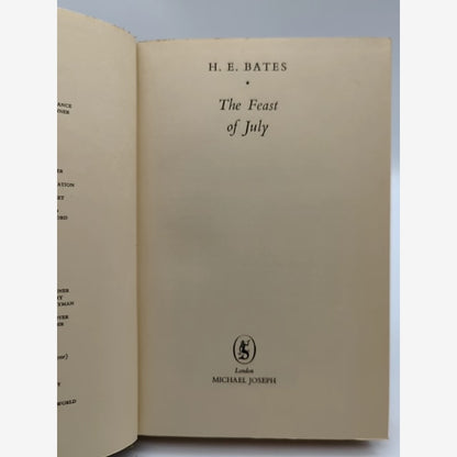 The Feast Of July by H E Bates (Hardcover, 1954) 1st Edition, Romance Novel by H E Bates — photo 3