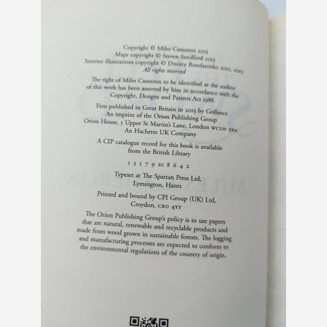 The Fell Sword by Miles Cameron (Hardcover, 2014) 1st Edition Signed by Miles Cameron — photo 3