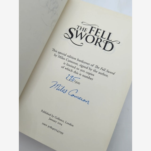 The Fell Sword by Miles Cameron (Hardcover, 2014) 1st Edition Signed by Miles Cameron — photo 6