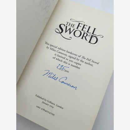 The Fell Sword by Miles Cameron (Hardcover, 2014) 1st Edition Signed by Miles Cameron — photo 6