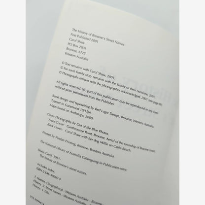 The History of Broome's Street Names by Carol Shaw, Local History by Carol Shaw — photo 2