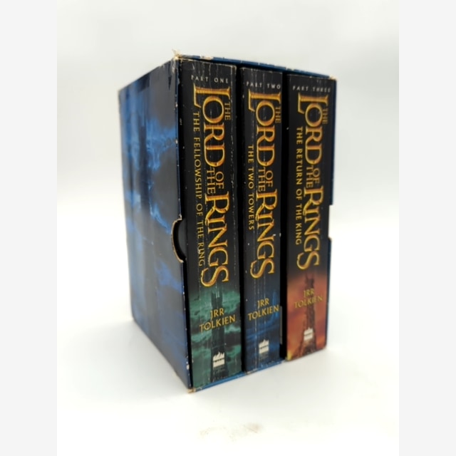 The Lord Of The Rings Box Set Trilogy, Film Tie-in covers, paperback by J. R. R. Tolkien book cover
