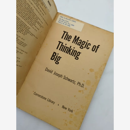 The Magic Of Thinking Big by David J Schwartz (Paperback, 1975) Self-Help by David J Schwartz — photo 4