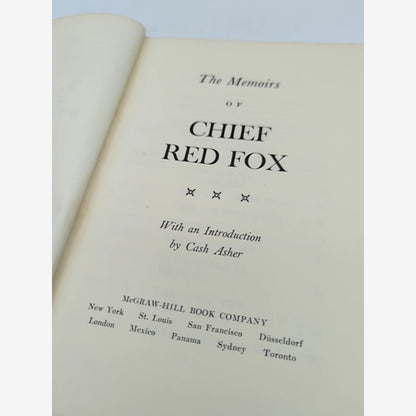 The Memoirs of Chief Red Fox by Chief Red Fox (Hardcover, 1971) 1st Edition by Chief Red Fox — photo 2