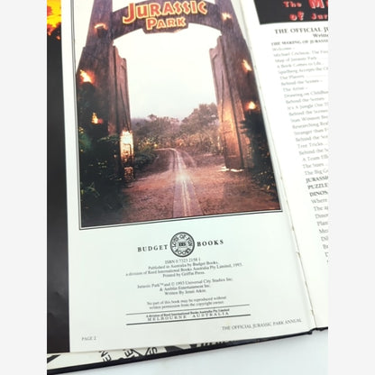 The Official Jurassic Park Annual by Jenni Atkin (Hardcover, 1993) Dinosaurs by Jenni Atkin — photo 5