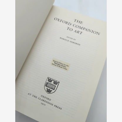 The Oxford Companion To Art by Harold Osborne (Hardcover, 1970) by Harold Osborne — photo 3
