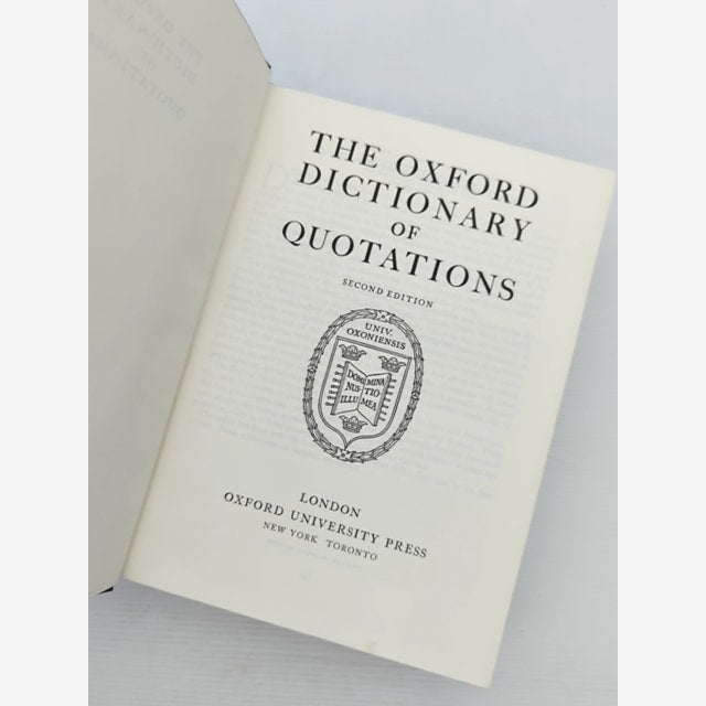 The Oxford Dictionary Of Quotations (Hardcover, 1966) Reference by Various — photo 2