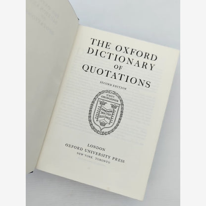 The Oxford Dictionary Of Quotations (Hardcover, 1966) Reference by Various — photo 2